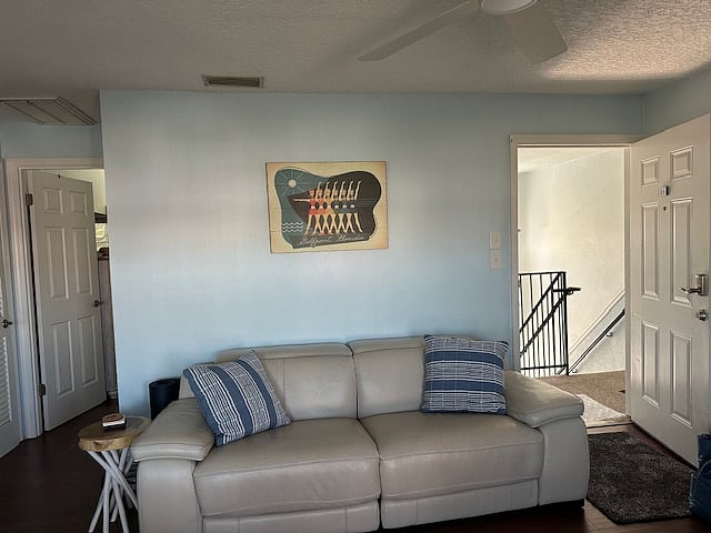 Living room and front door