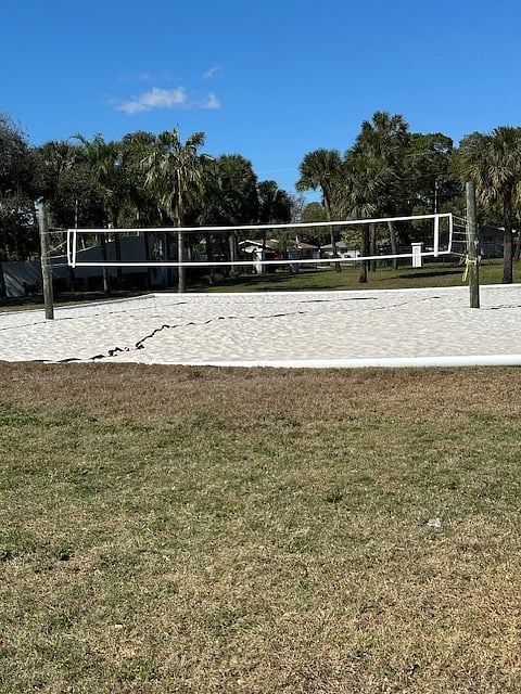 Beach volleyball court