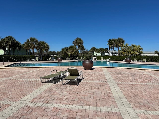 One of two pools, both heated