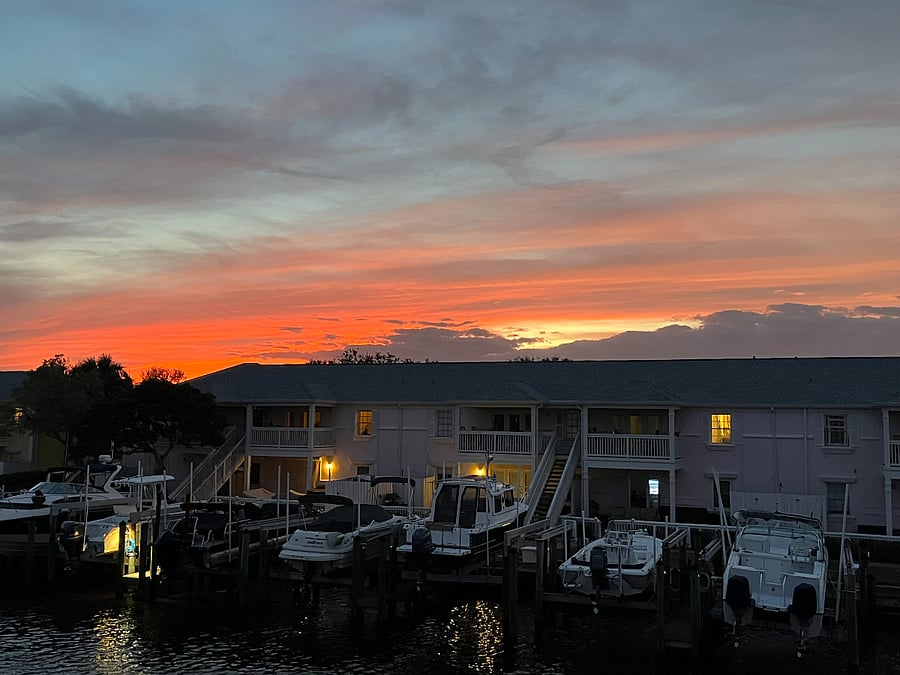 Sunset view from the balcony