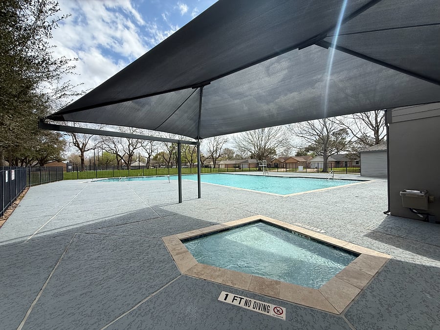 Family-friendly community pool for adults and children within walking distance.