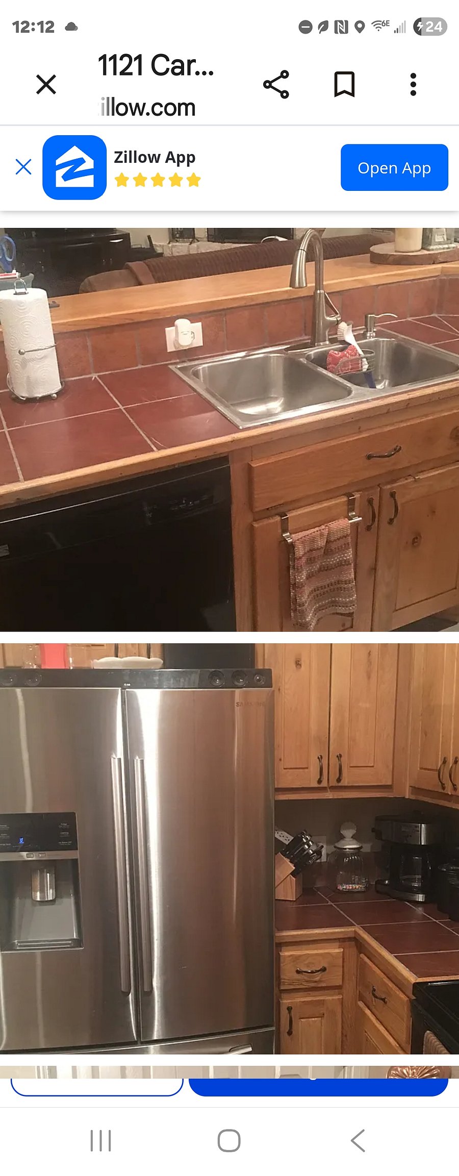 Kitchen before the new dishwasher was installed.