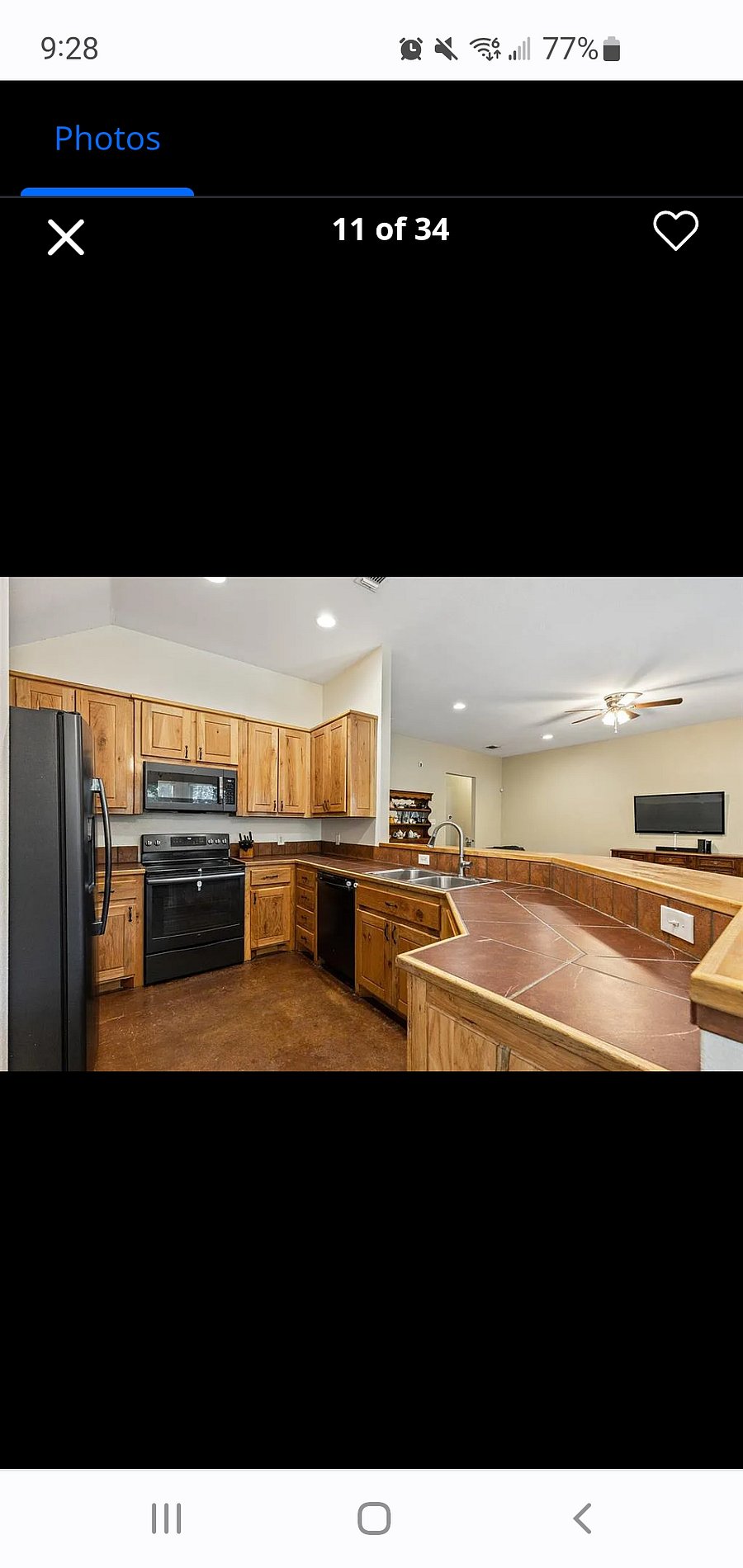 Lots of counter space and cabinet space. 