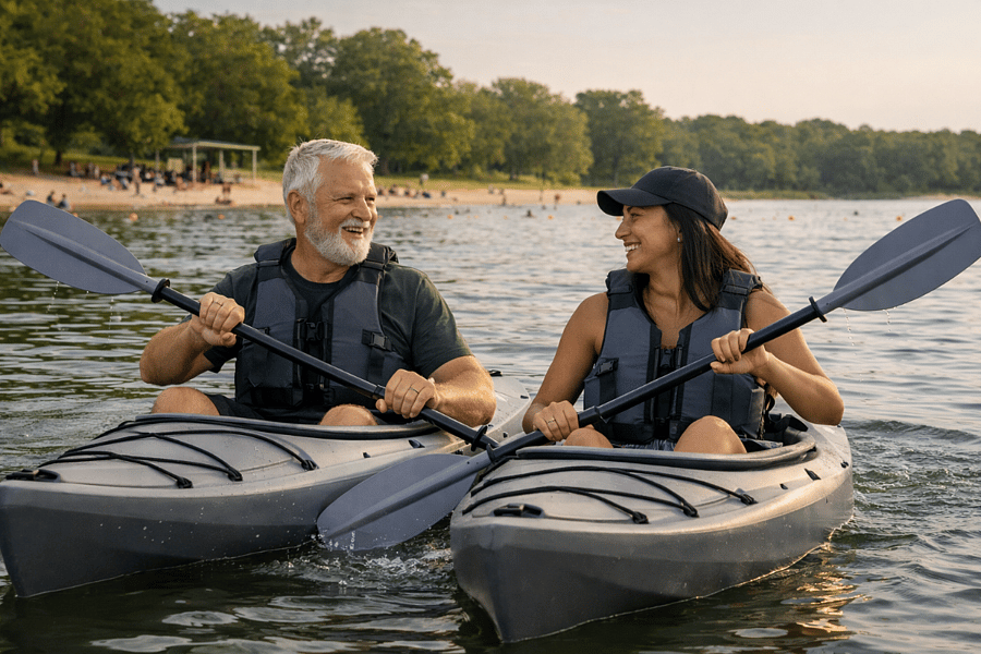 Shady grove beach is 5 minutes from the house and we have 2 kayaks for you use and enjoyment on the nearby lake.