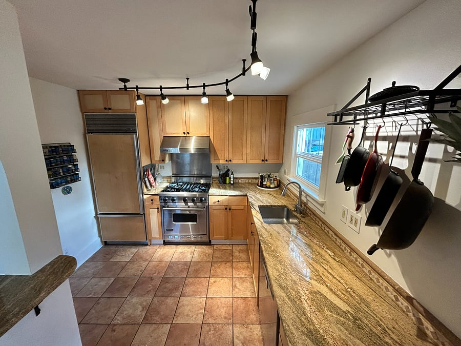 Kitchen (view from pantry and backdoor)