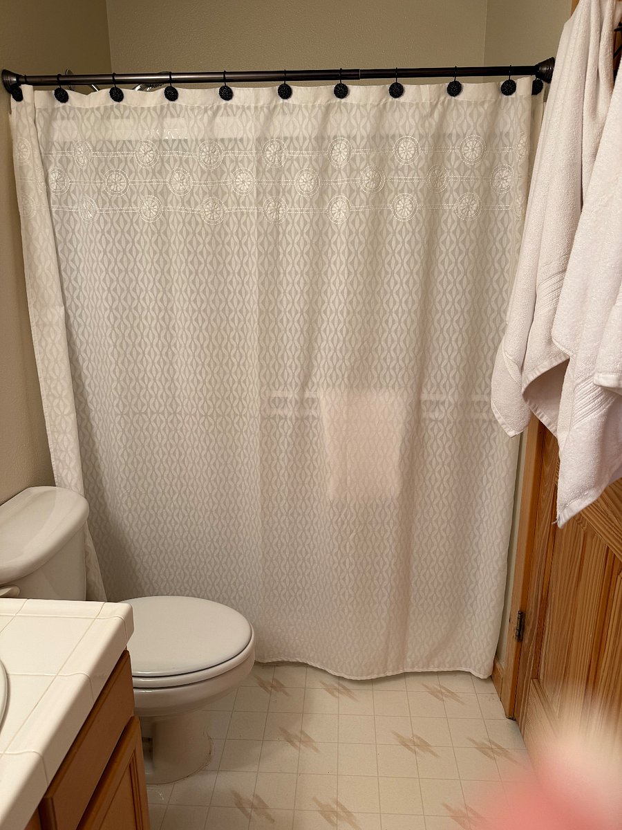 Large walk-in shower.