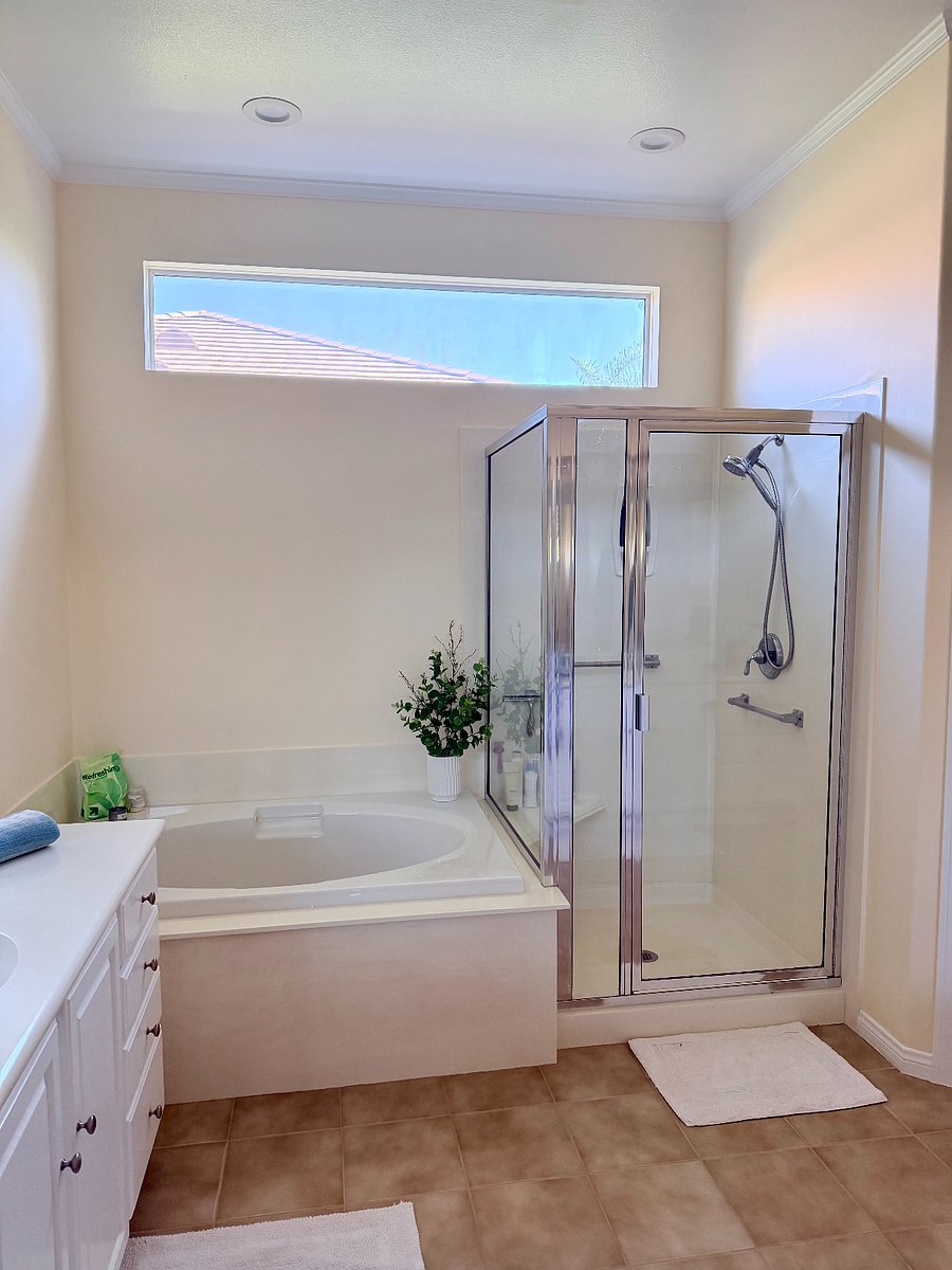 Large soaking tub