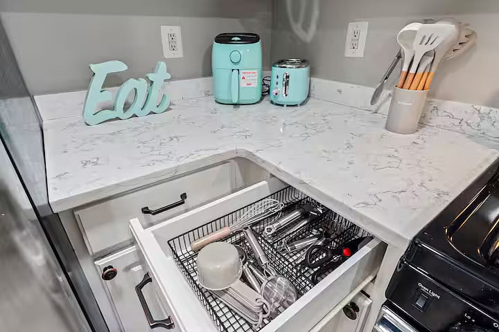 Fully stocked kitchen
