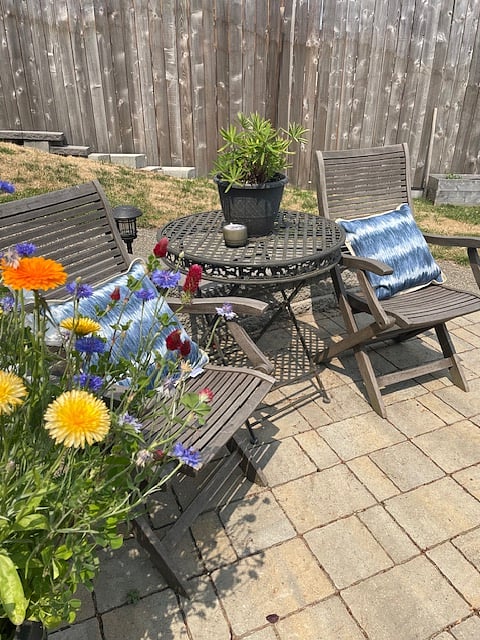 start your day enjoying the morning sun with coffee down at the firepit