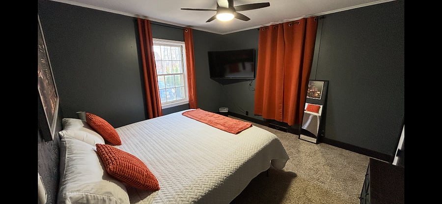 Bedroom One- King-Sized Bed