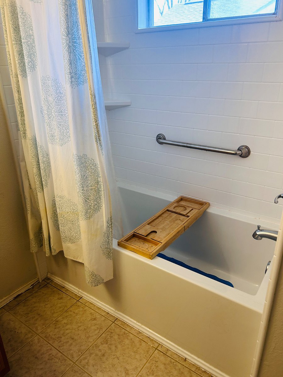Primary bath has a new extra-large-and-deep bathtub!