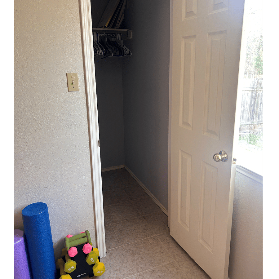 Large closet in secondary bedroom