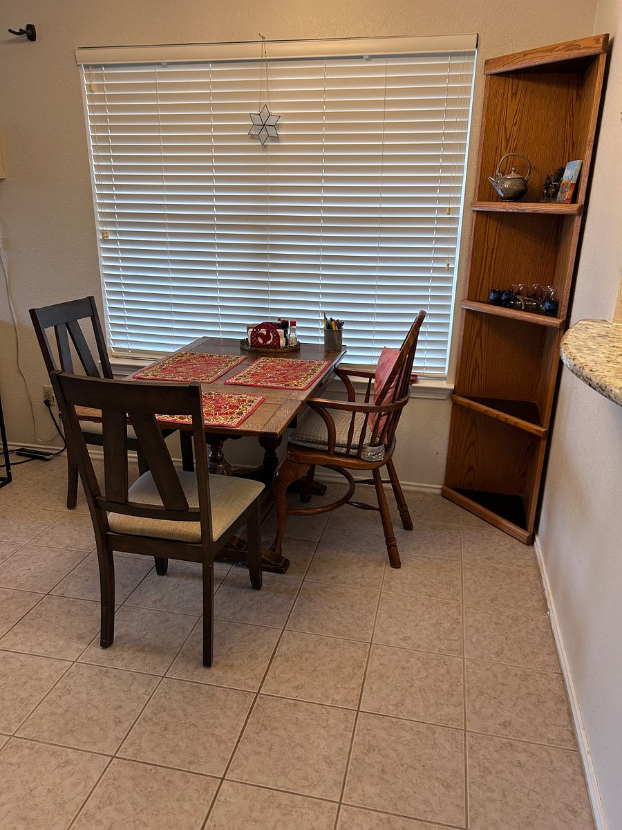 Comfy dining table and chairs