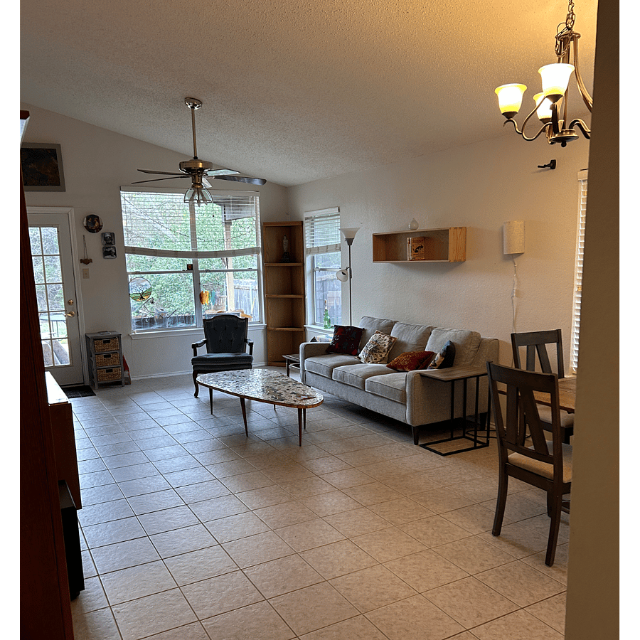 Large sunny living room