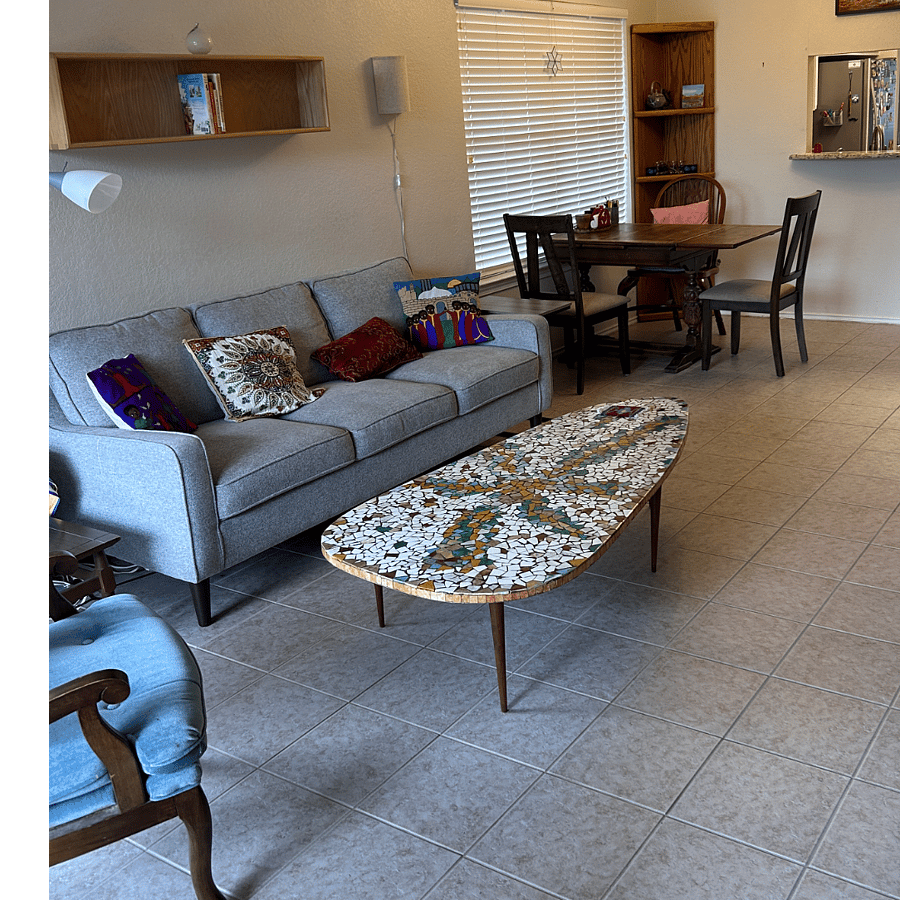 Living room with dining area