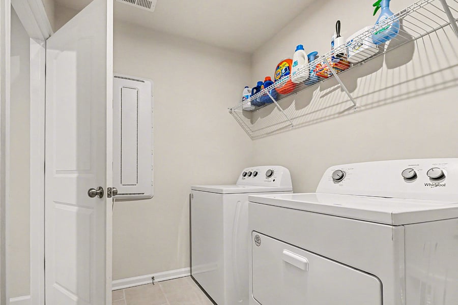 In Unit Washer and Dryer in large laundry space