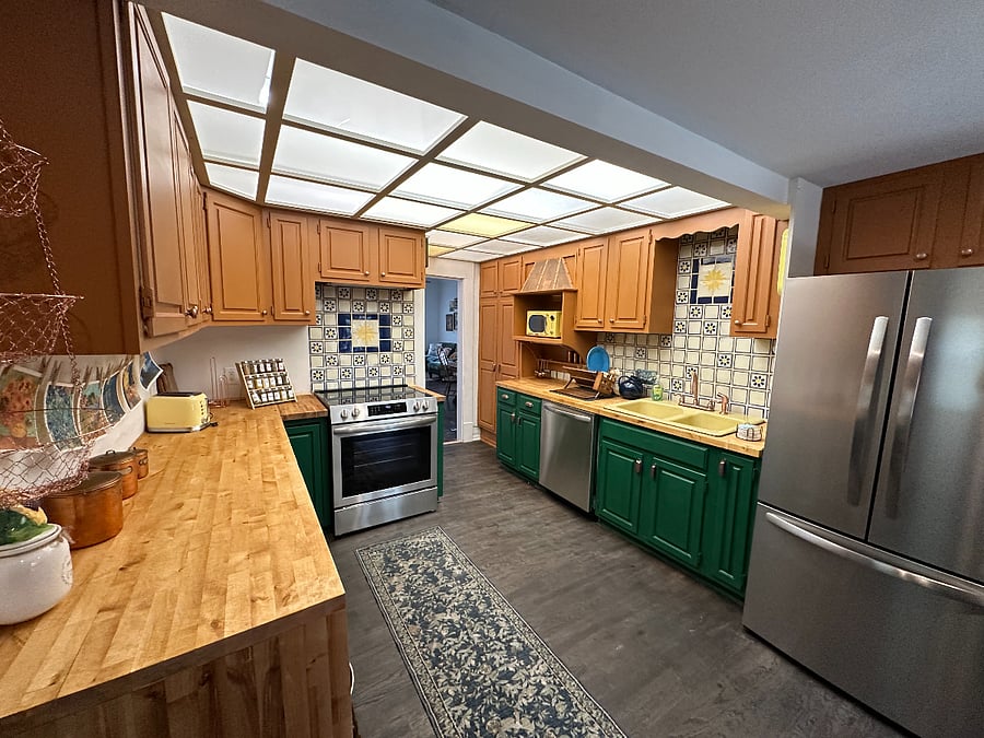 The Van Gogh Kitchen, New Stove and Fridge