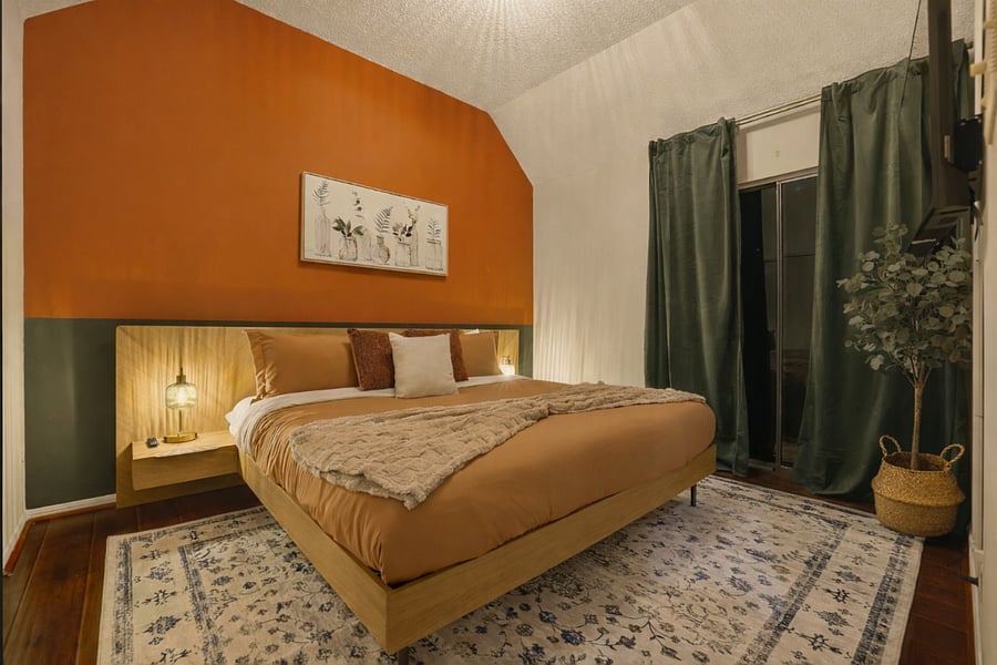 2nd Bedroom: King, 43 Smart TV, closet and private Balcony access