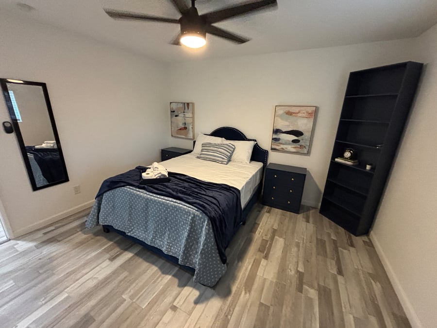 Suite 1: $1200/mo includes a shared bath with Suite 4.