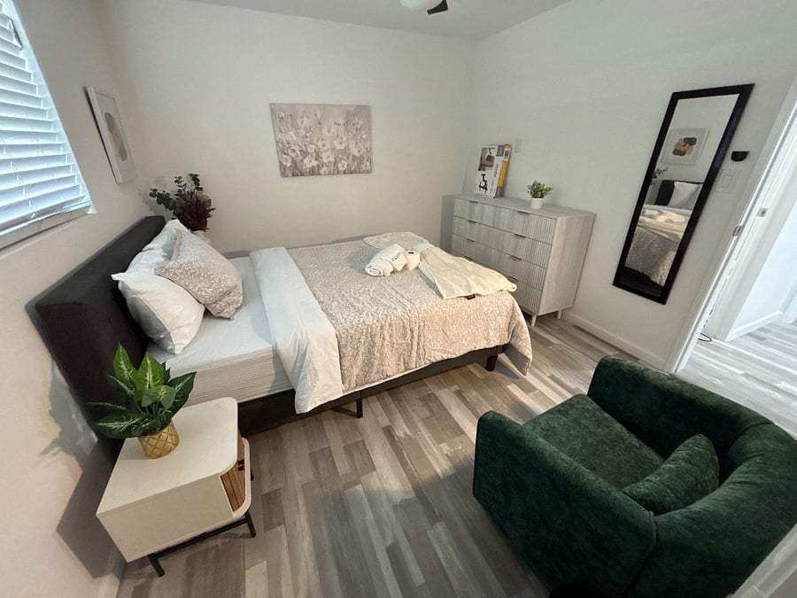 Suite 2: $1200/mo includes a shared bath with Suite 3.