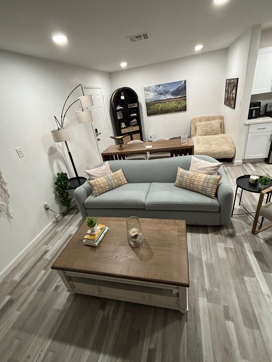 Living room for main house with study area