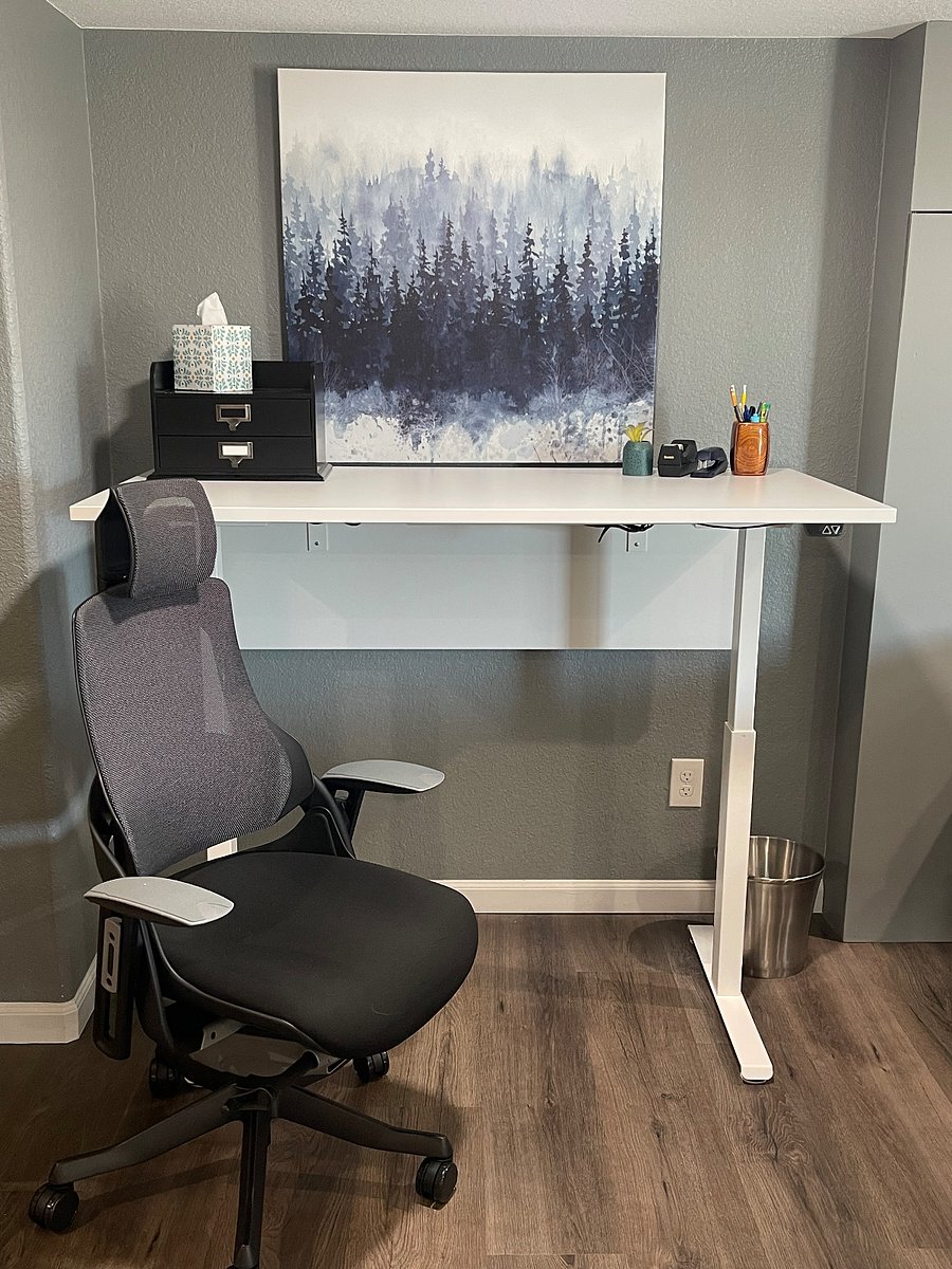 Workspace with stand up desk