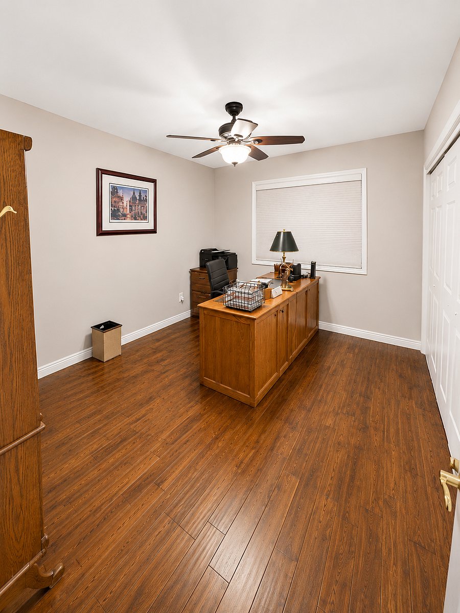 5th bedroom located on the first floor, that is being used as an office. 