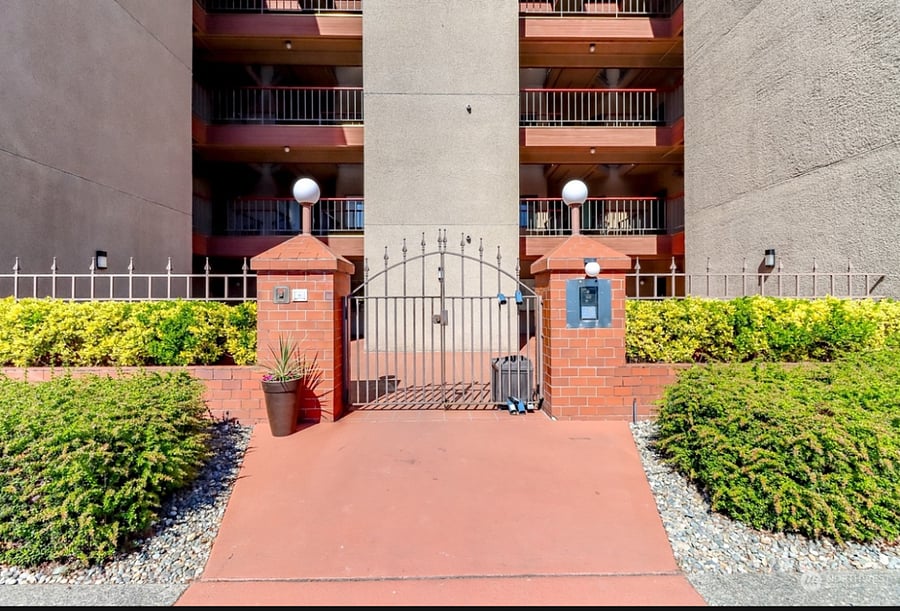 Security gating with code and parking space