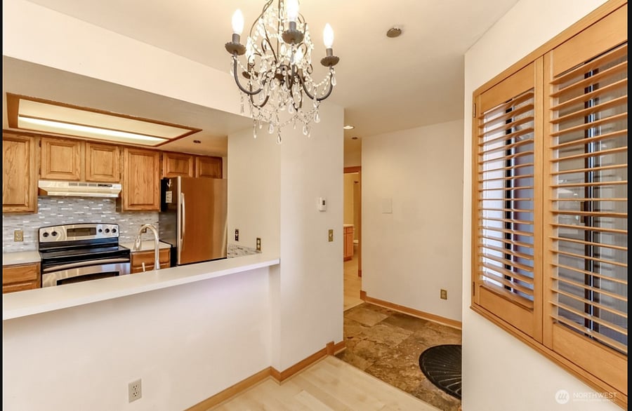 dining room and kitchen