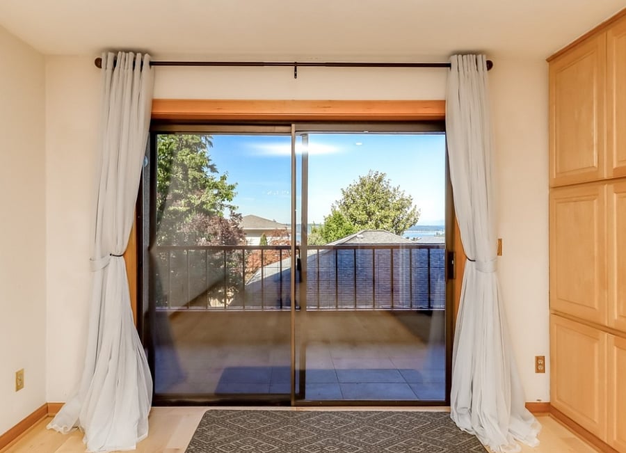 View from the living room and patio