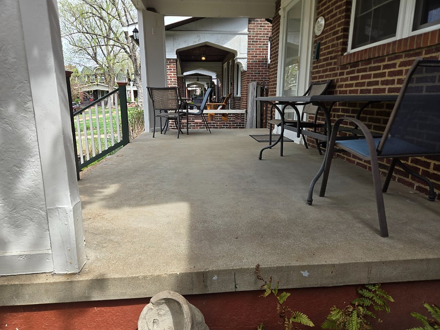 Roomy front porch.