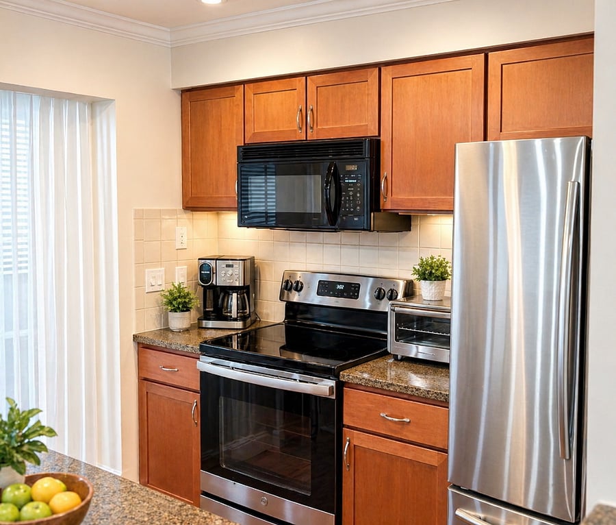 Full kitchen with coffee maker, tea kettle, Instapot, Air Fryer and Crockpot. All pots, pans, and cooking utensils! Full set of dishes, plenty of coffee mugs, stemware and drinking cups. Coffee grounds included in the stay!