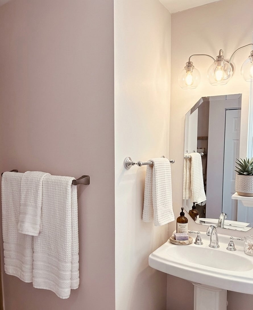 Guest bathroom. Single sink.