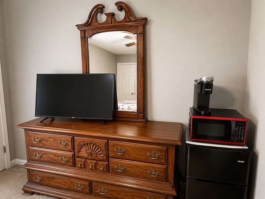 Each room will have a Tv, microwave, coffee machine and mini refrigerator.