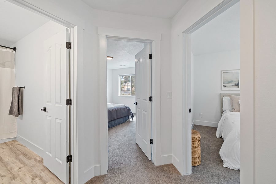 Upstairs Bedrooms + Shared Bathroom