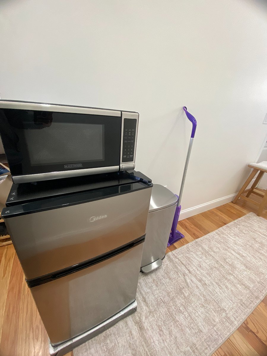 fridge and microwave