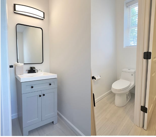 downstairs half bath