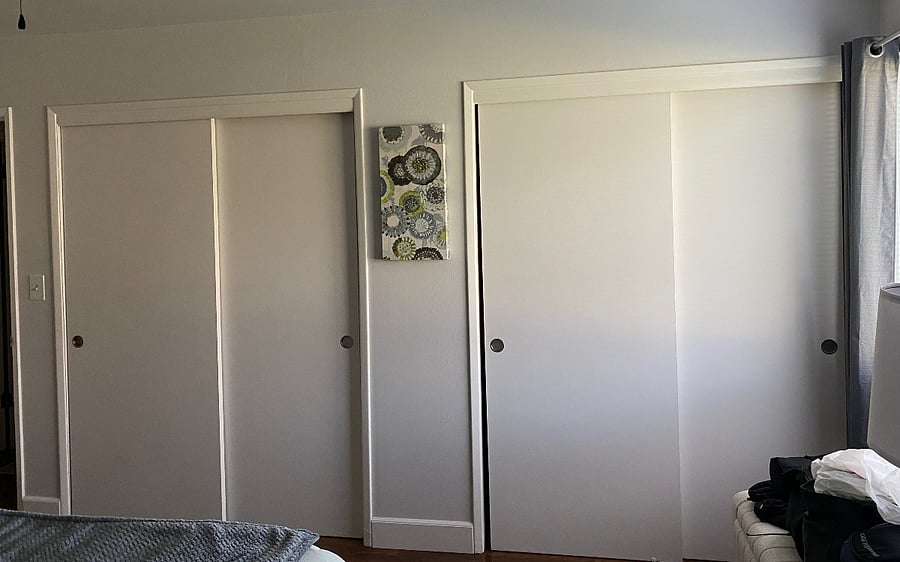 Double closets for lots of storage needs