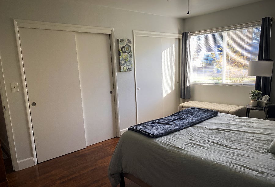 Double closets and storage trunk
