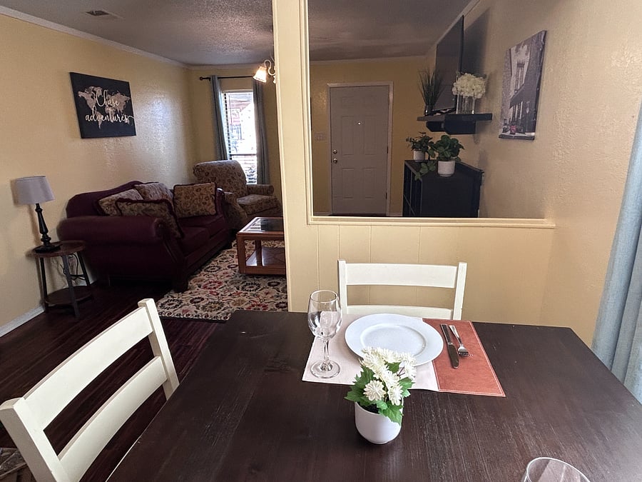 Dining Area & Living Room as viewed from Kitchen