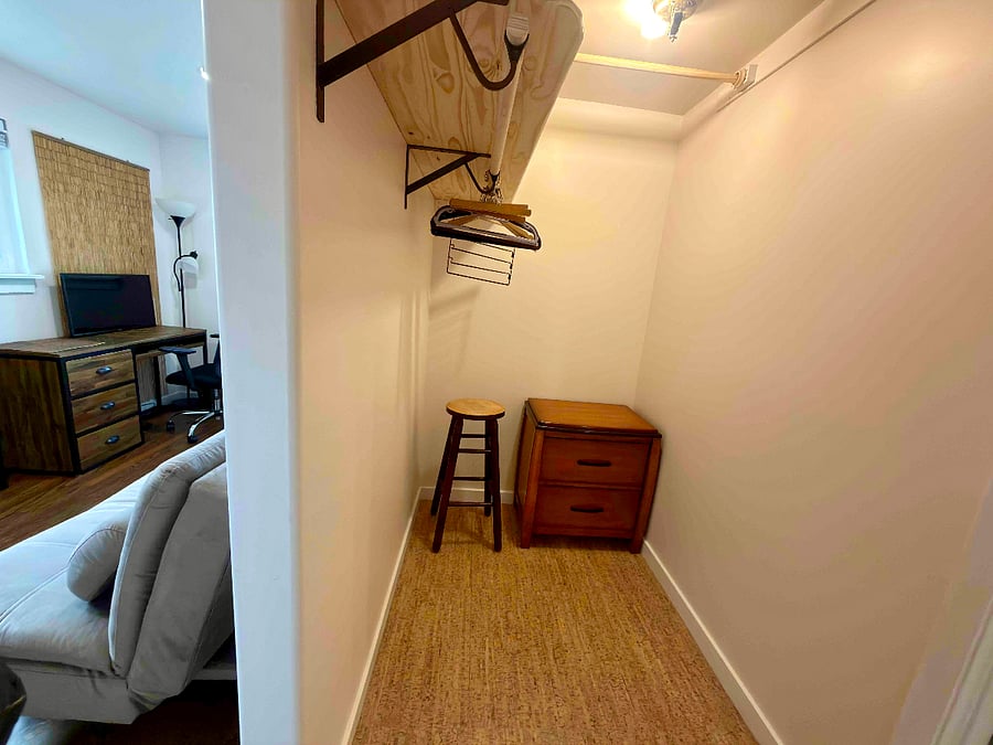 This is the 3rd bedroom's walk-in closet space.
