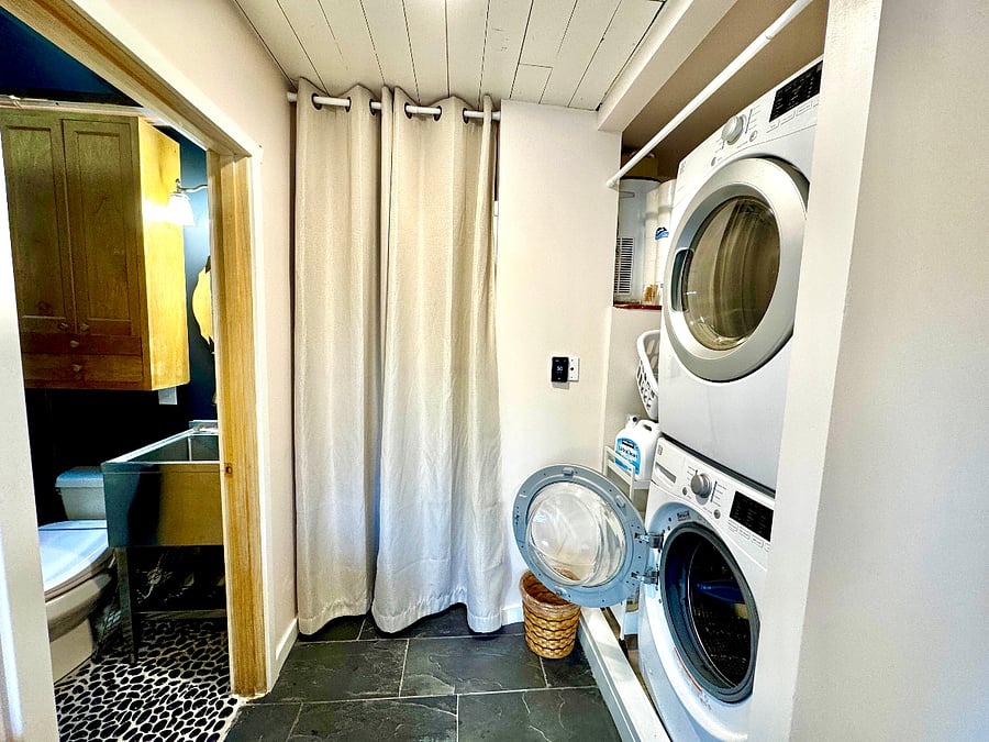Laundry and 2nd bathroom adjacent to 2nd office.