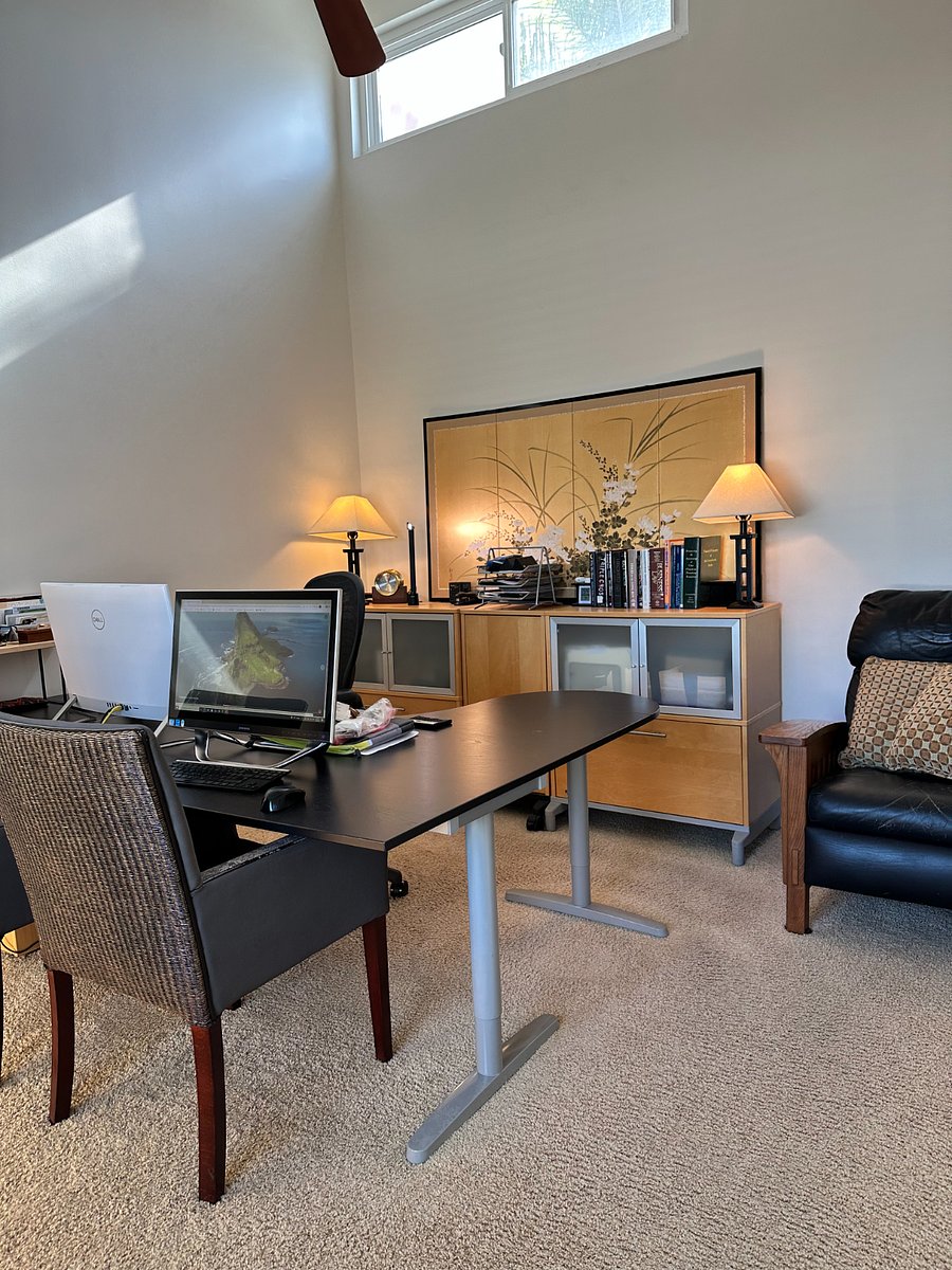 Bedroom #3 furnished as an office