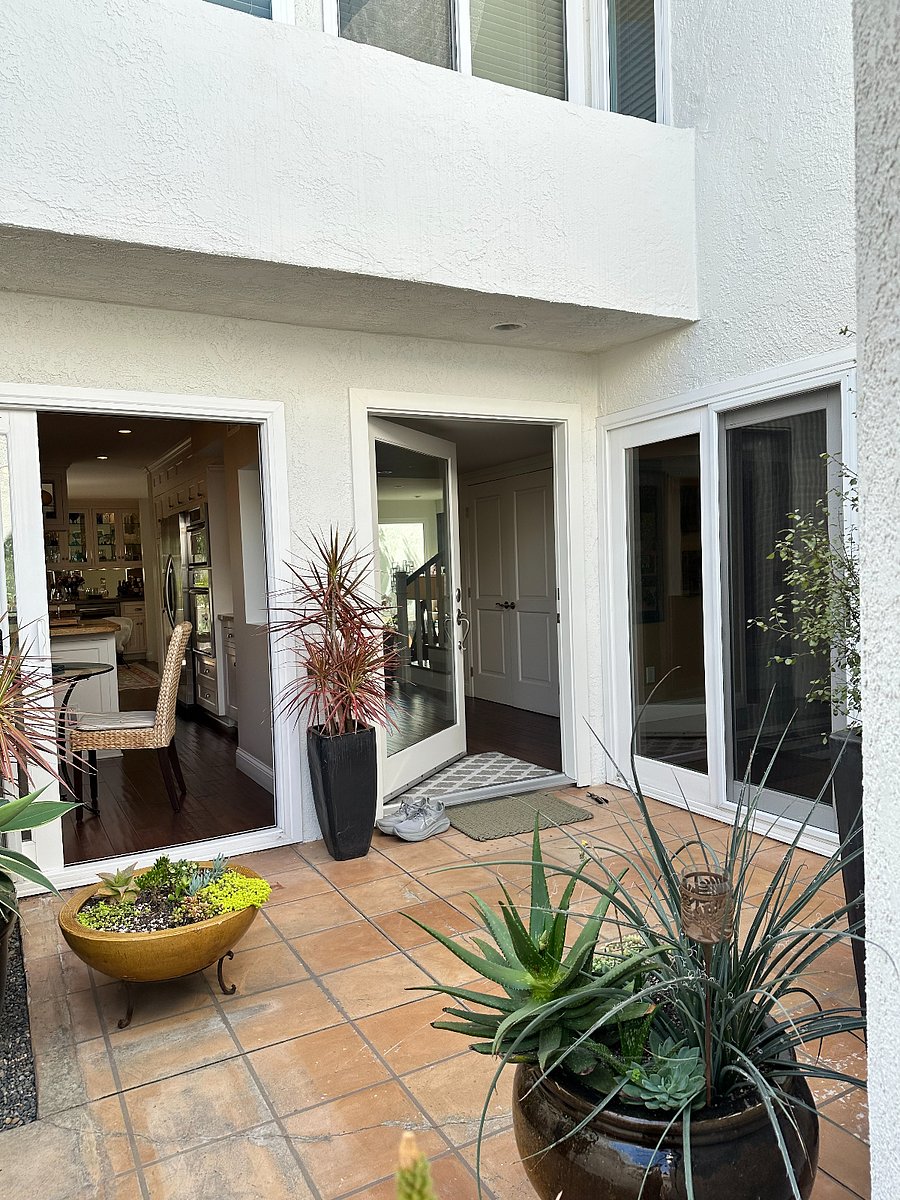 Gated entrance courtyard