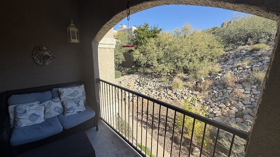 Large deck with comfortable seating