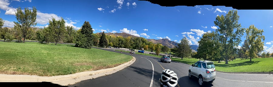 Biking at the nearby Sugarhouse park 