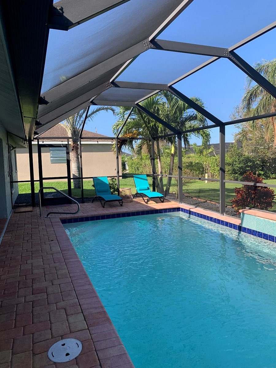 12x24 heated pool. Gets full sun starting early afternoon