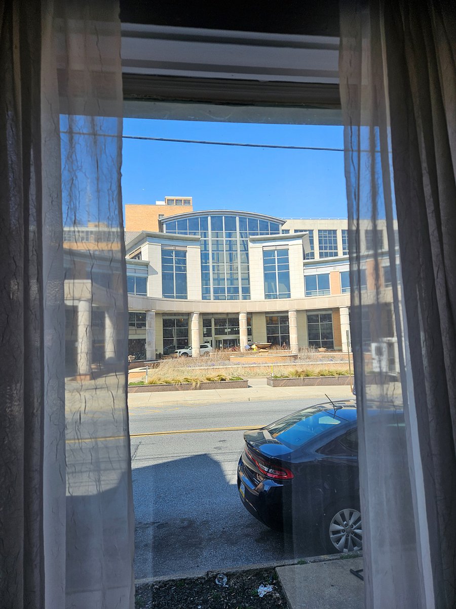 Lancaster General Hospital James St entrance visible from living room.