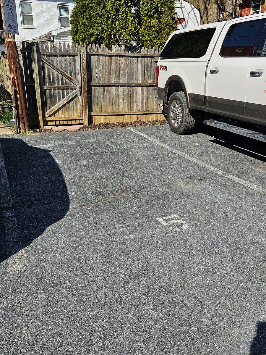 Reserved parking outside yard in a private monitored lot