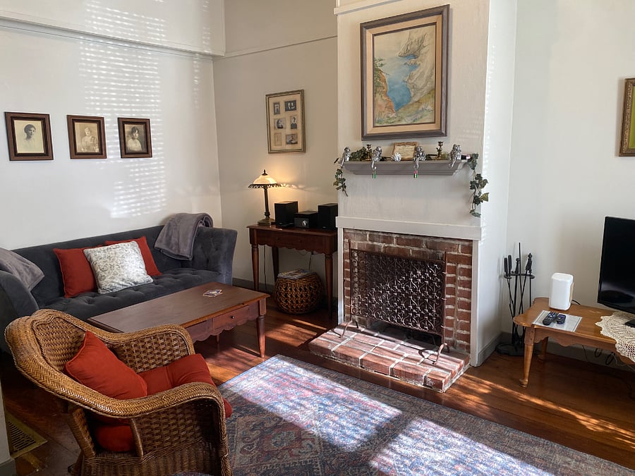 Cozy Living Room with Fireplace